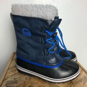 Sorel Youth Navy Yoot Pac Waterproof Nylon Boots